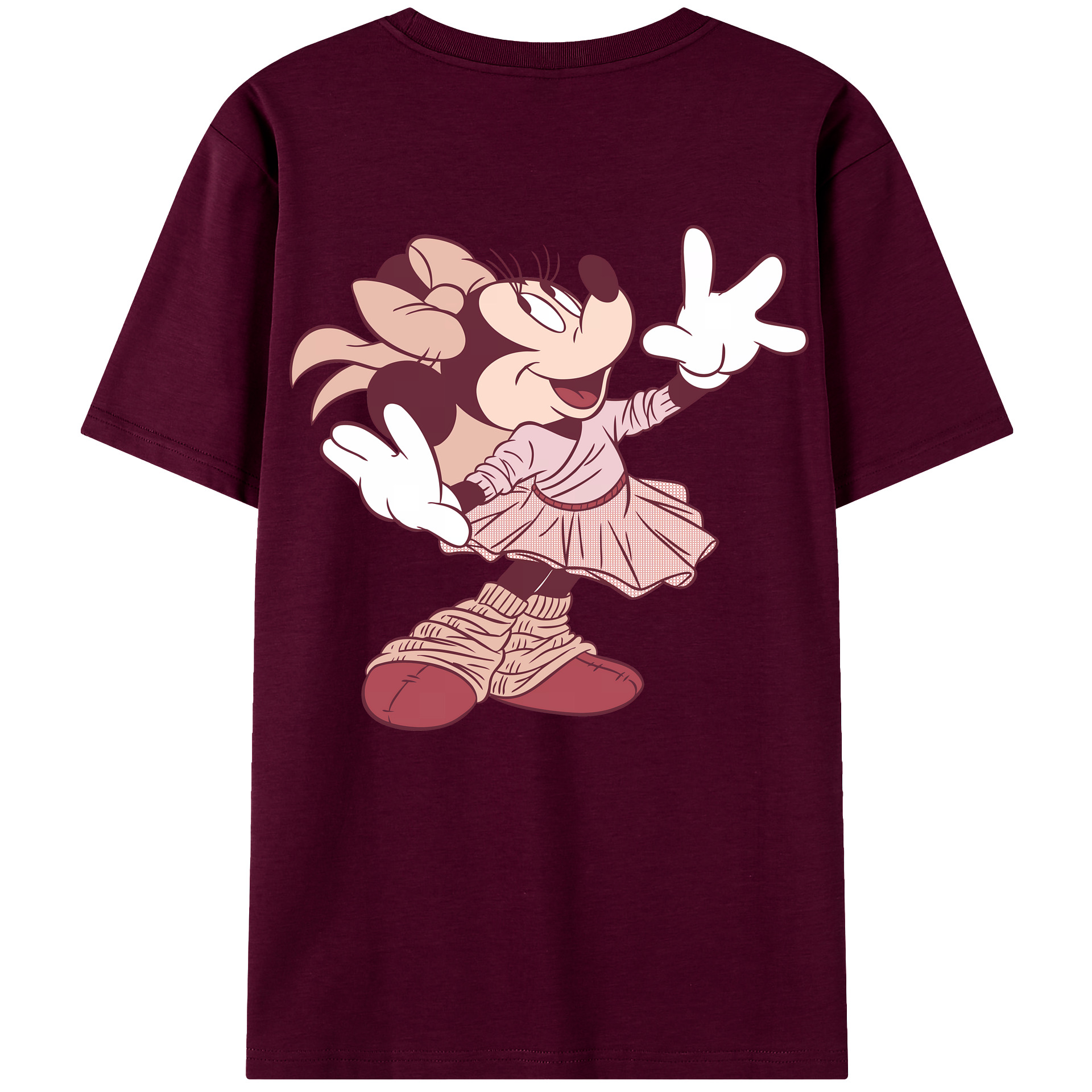 （画像用） ミッキーマウス Mickey Mouse レディース半袖Tシャツ(バックプリント)